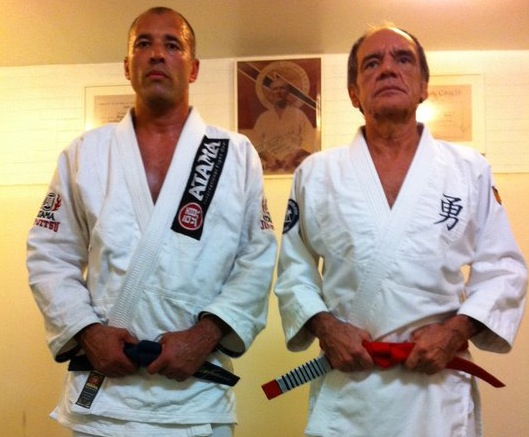 Pedro Valente e o tricampeão do UFC, Royce Gracie